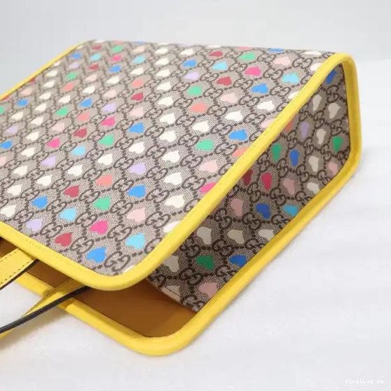 First bag ru bag GG GUCCI tote Children's hearts 0707